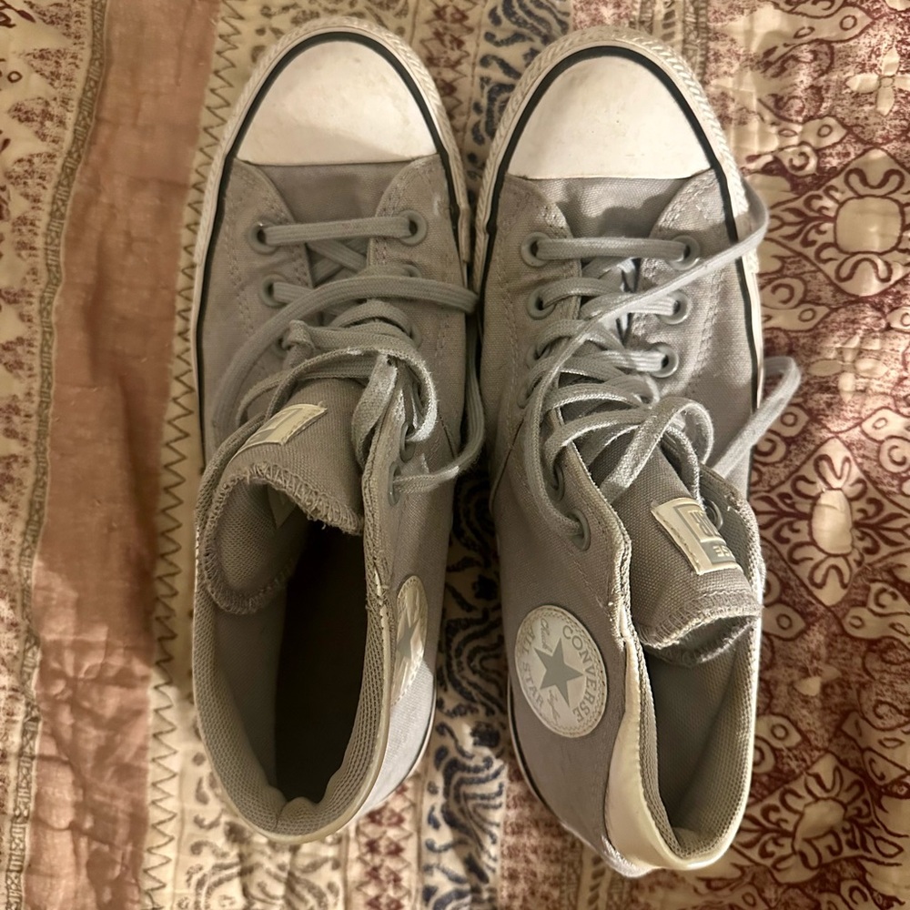 Converse Gray Mid-Top Sneakers